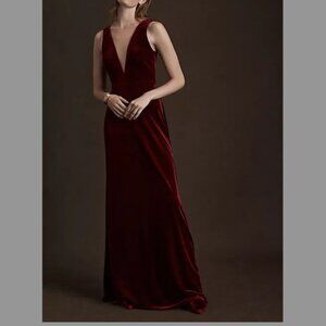 Jenny Yoo Logan Velvet Maxi Dress